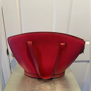 Vintage Louis Vuitton epi St Jacques red leather